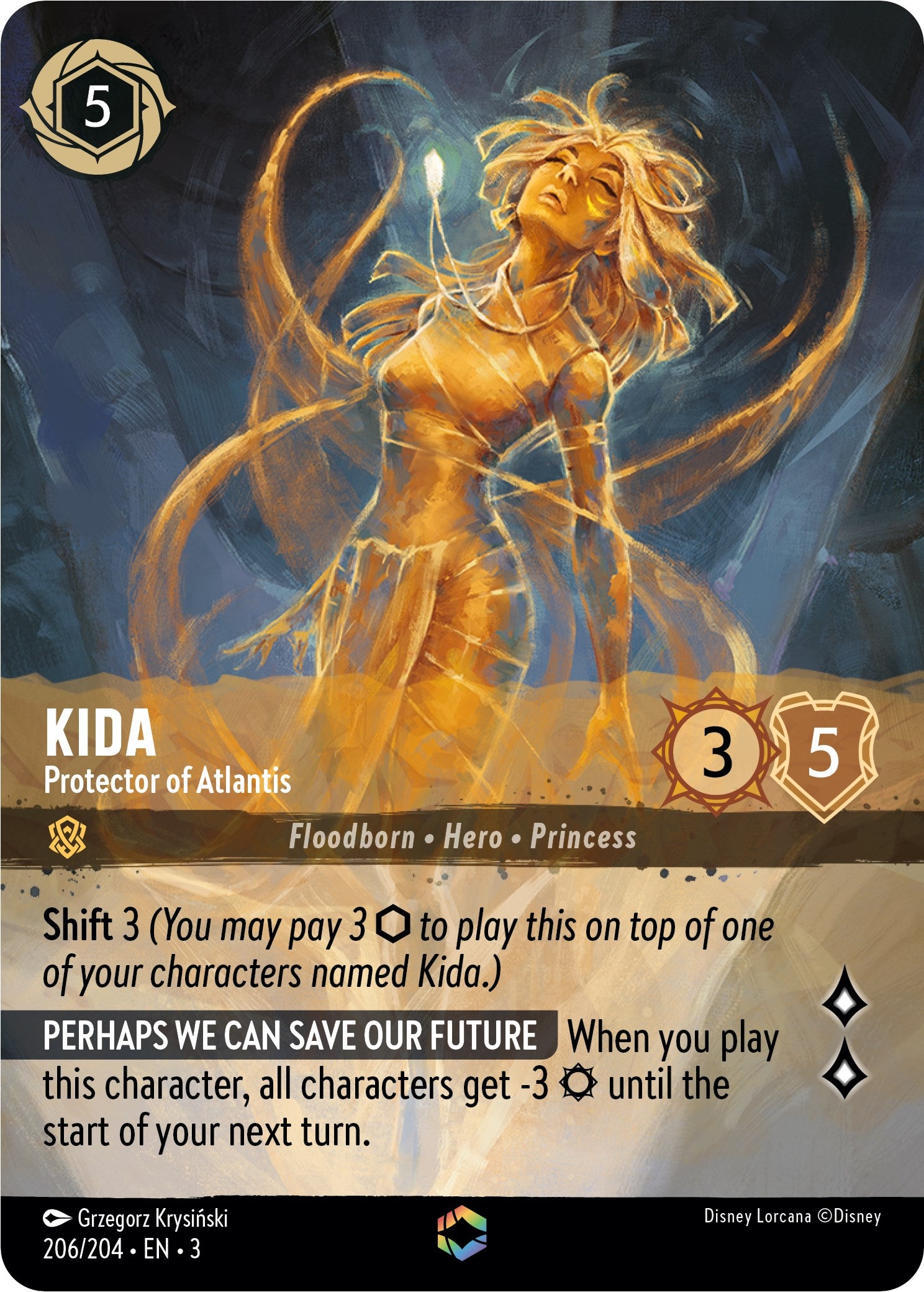 Kida - Protector of Atlantis (Alternate Art) (206/204) [Into the Inklands] | Yard's Games Ltd