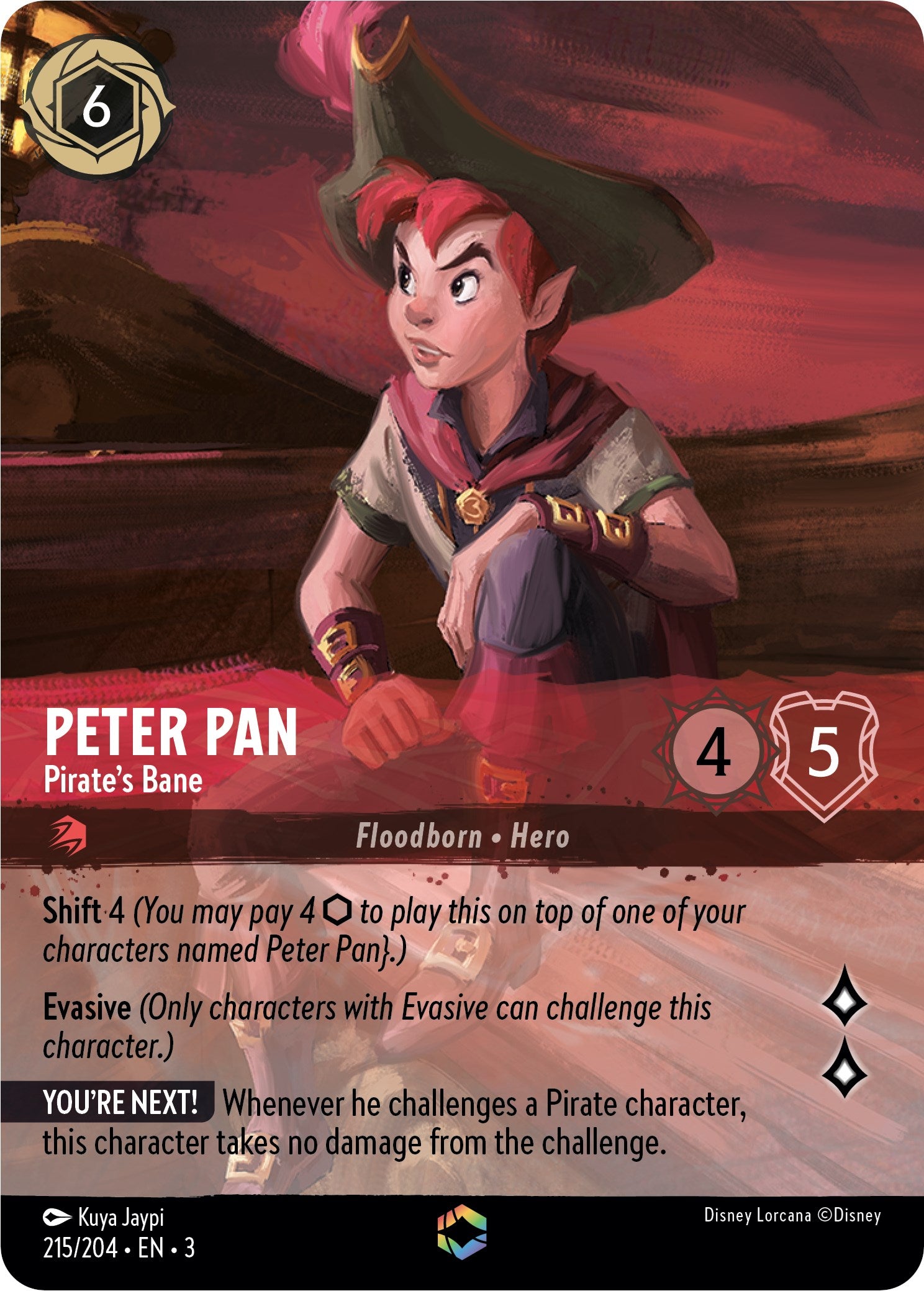 Peter Pan - Pirate's Bane (Alternate Art) (215/204) [Into the Inklands] | Yard's Games Ltd