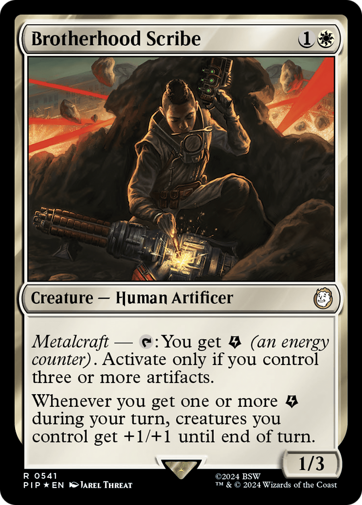 Brotherhood Scribe (Surge Foil) [Fallout] | Yard's Games Ltd