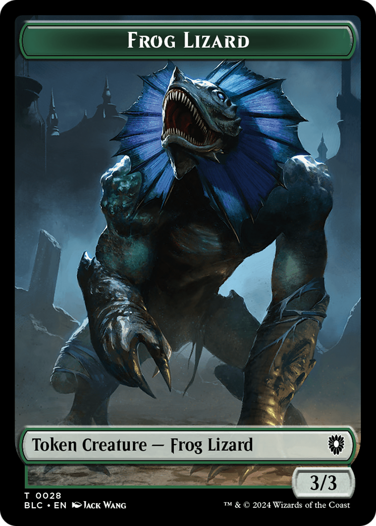 Storm Crow // Frog Lizard Double-Sided Token [Bloomburrow Commander Tokens] | Yard's Games Ltd