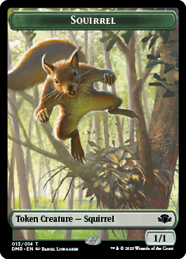 Zombie // Squirrel Double-Sided Token [Dominaria Remastered Tokens] | Yard's Games Ltd