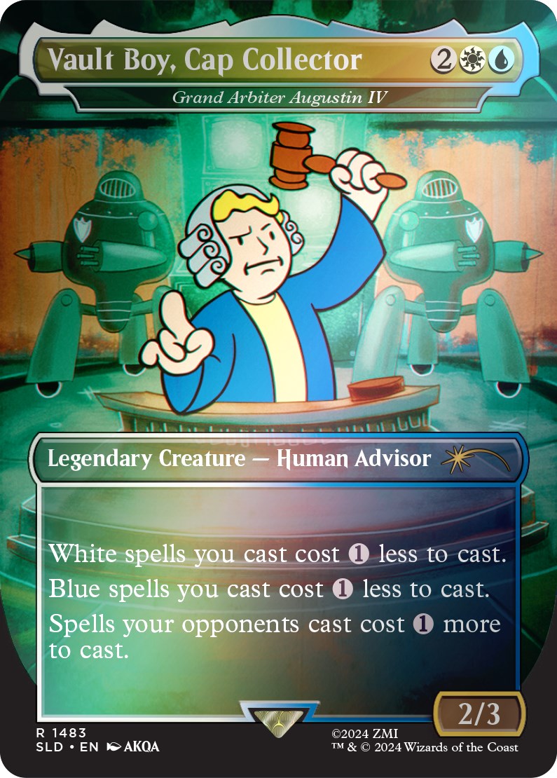 Vault Boy, Cap Collector - Grand Arbiter Augustin IV (Rainbow Foil) [Secret Lair Drop Series] | Yard's Games Ltd