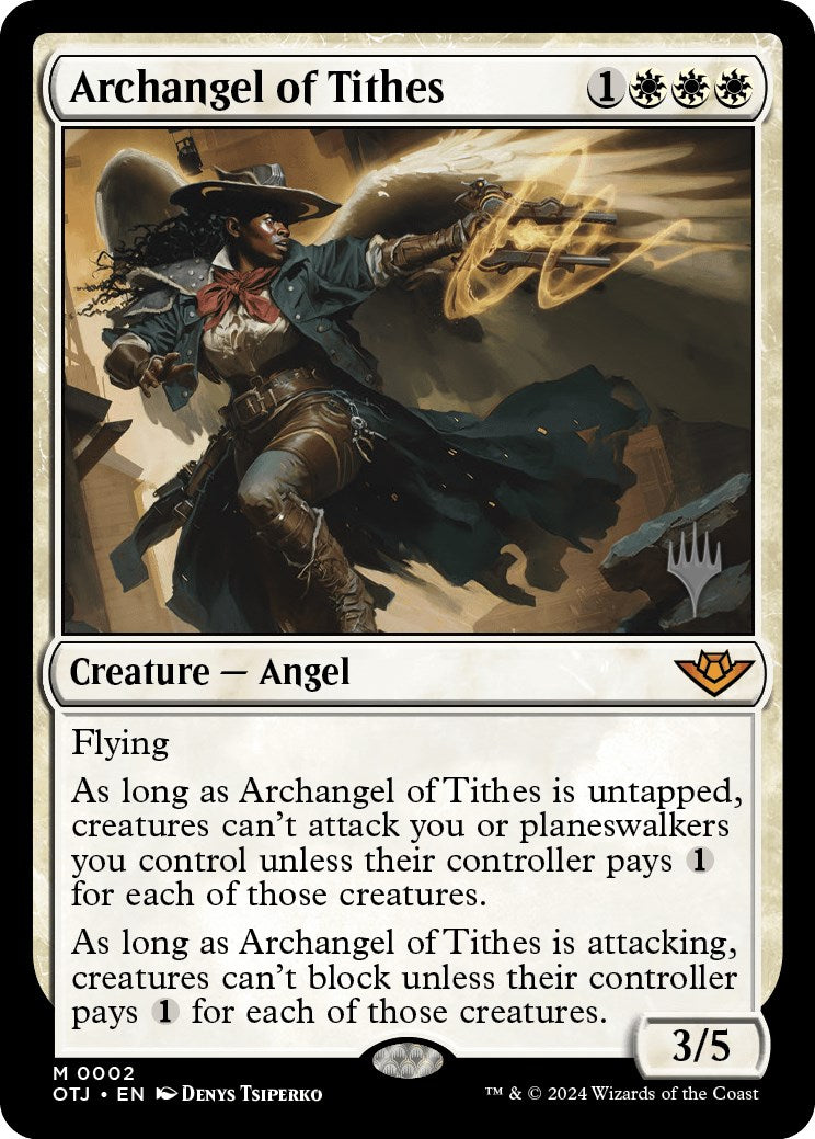 Archangel of Tithes (Promo Pack) [Outlaws of Thunder Junction Promos] | Yard's Games Ltd