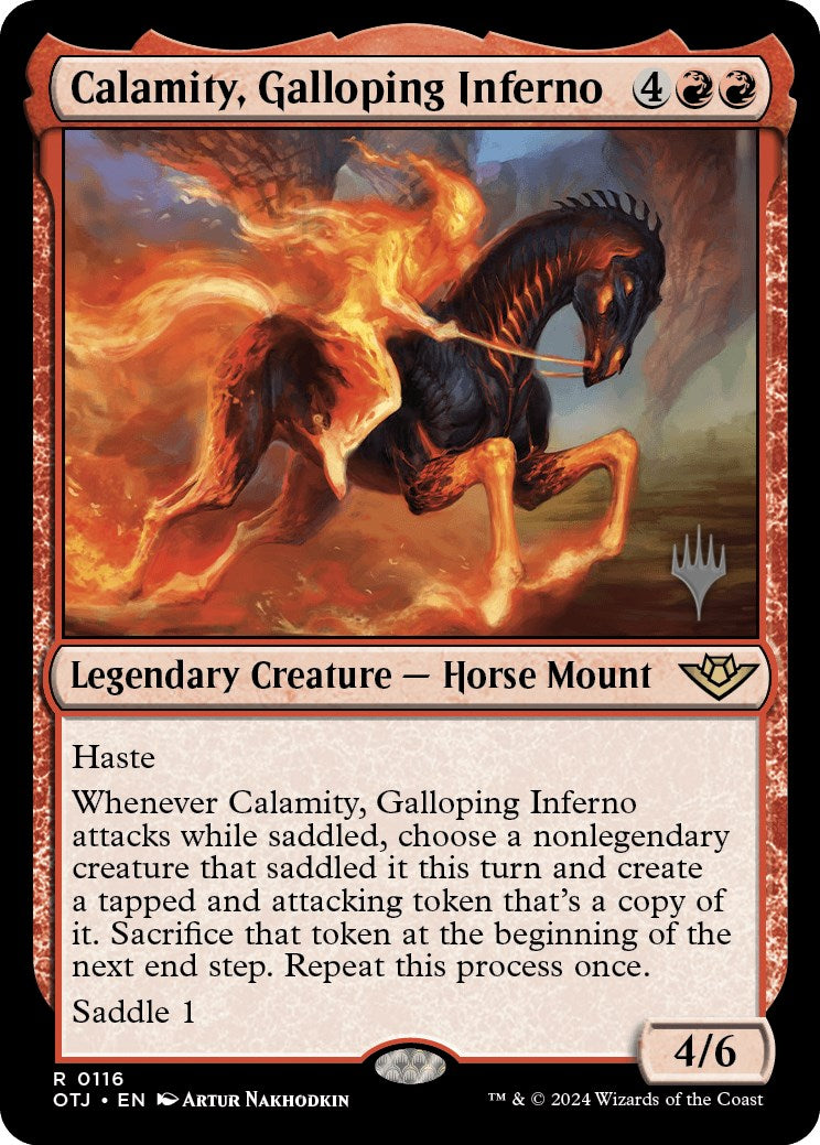 Calamity, Galloping Inferno (Promo Pack) [Outlaws of Thunder Junction Promos] | Yard's Games Ltd