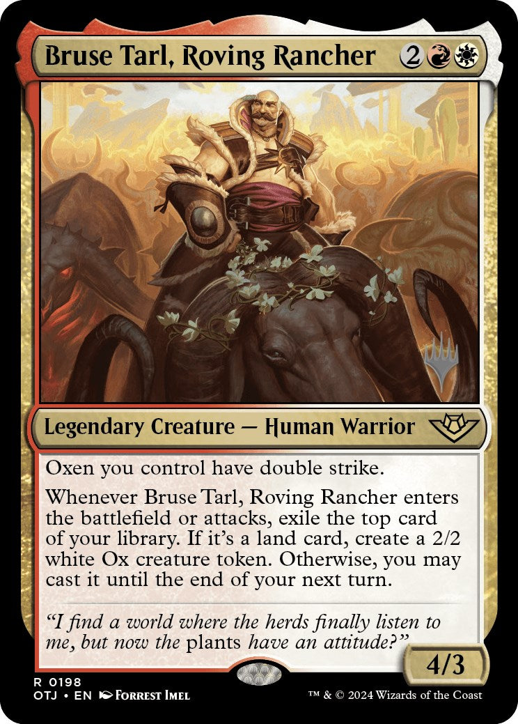 Bruse Tarl, Roving Rancher (Promo Pack) [Outlaws of Thunder Junction Promos] | Yard's Games Ltd