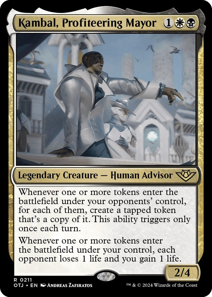 Kambal, Profiteering Mayor (Promo Pack) [Outlaws of Thunder Junction Promos] | Yard's Games Ltd