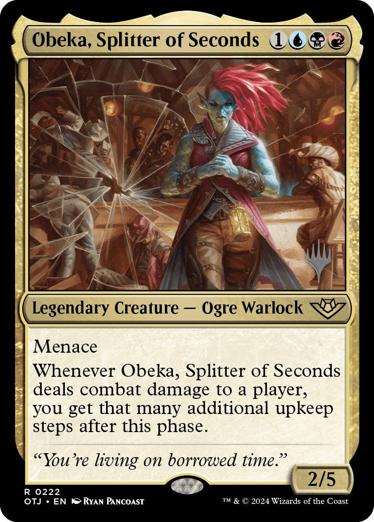 Obeka, Splitter of Seconds (Promo Pack) [Outlaws of Thunder Junction Promos] | Yard's Games Ltd