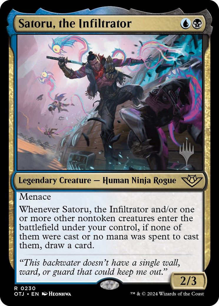 Satoru, the Infiltrator (Promo Pack) [Outlaws of Thunder Junction Promos] | Yard's Games Ltd