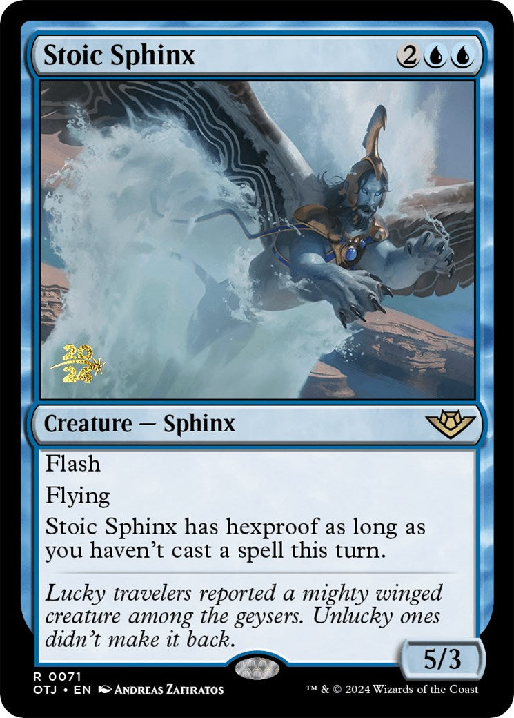 Stoic Sphinx [Outlaws of Thunder Junction Prerelease Promos] | Yard's Games Ltd