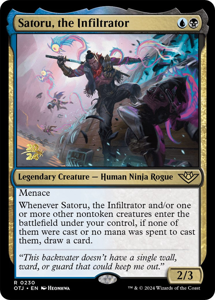 Satoru, the Infiltrator [Outlaws of Thunder Junction Prerelease Promos] | Yard's Games Ltd