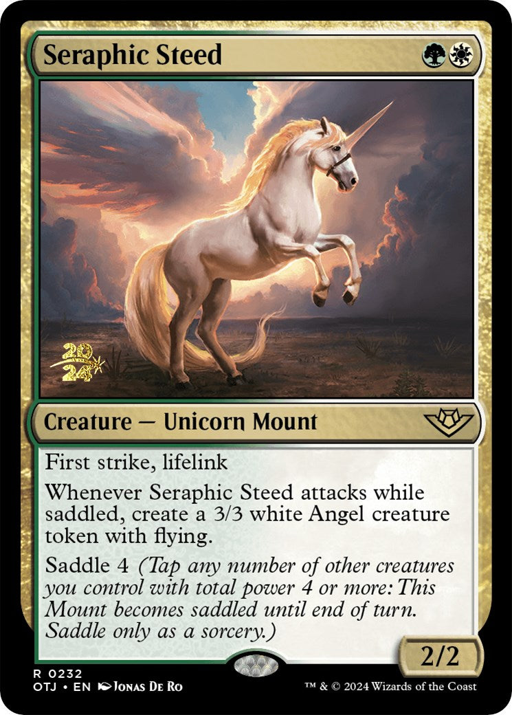 Seraphic Steed [Outlaws of Thunder Junction Prerelease Promos] | Yard's Games Ltd