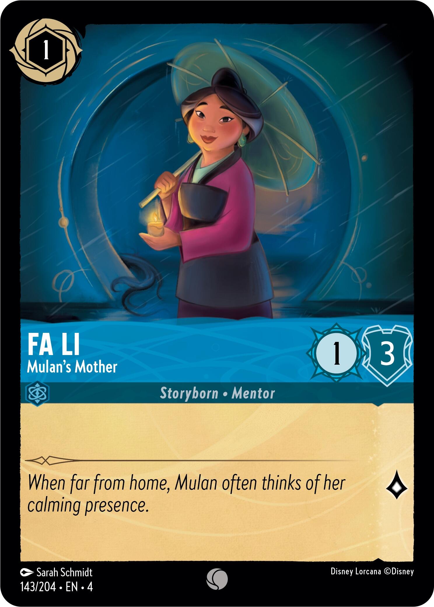 Fa Li - Mulan's Mother (143/204) [Ursula's Return] | Yard's Games Ltd