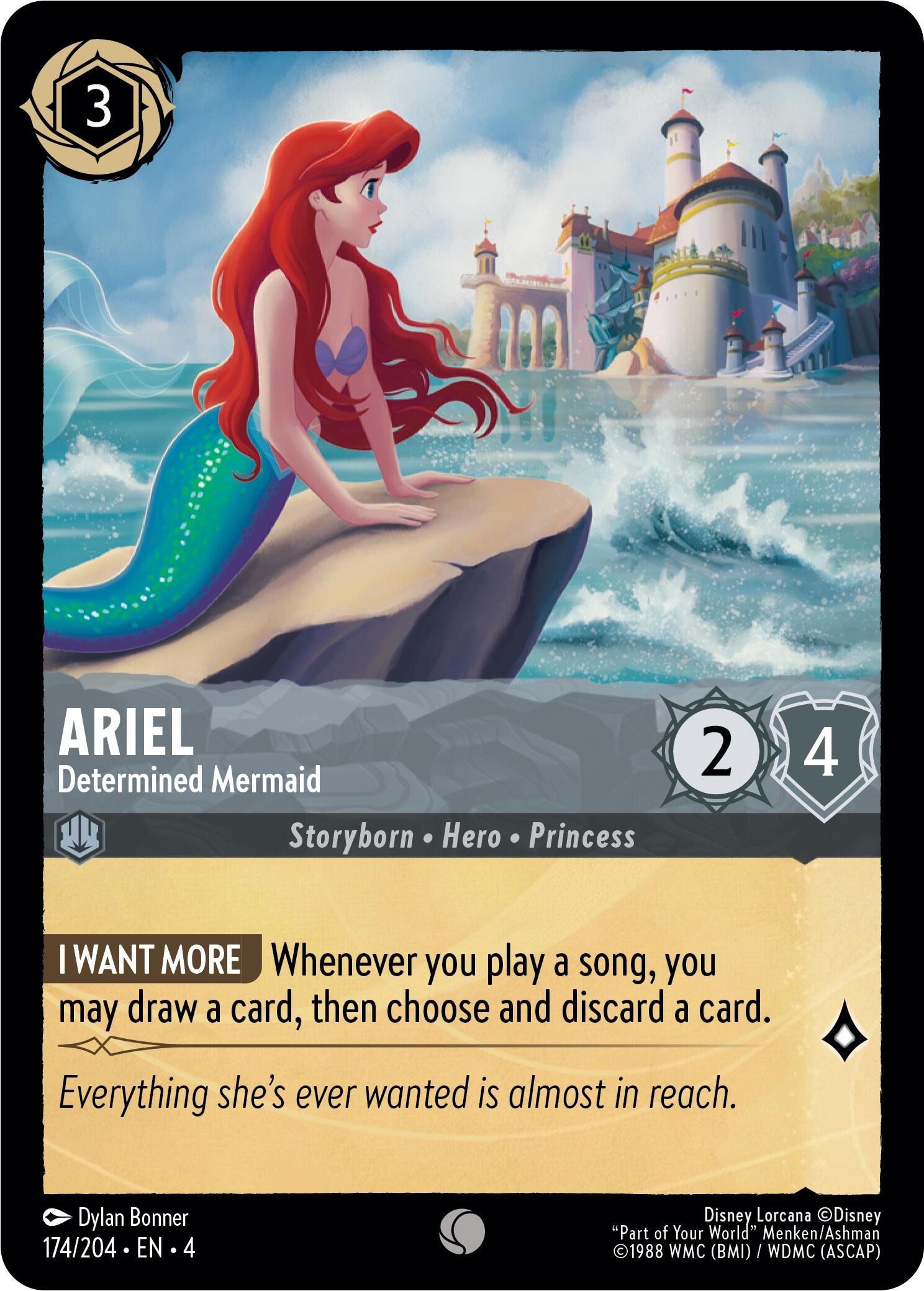 Ariel - Determined Mermaid (174/204) [Ursula's Return] | Yard's Games Ltd