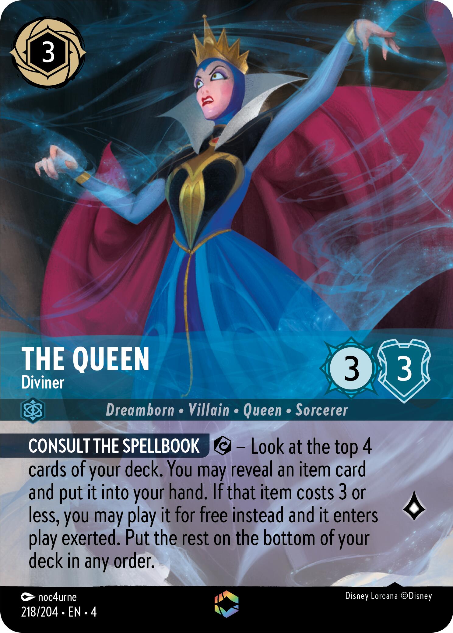 The Queen - Diviner (Enchanted) (218/204) [Ursula's Return] | Yard's Games Ltd