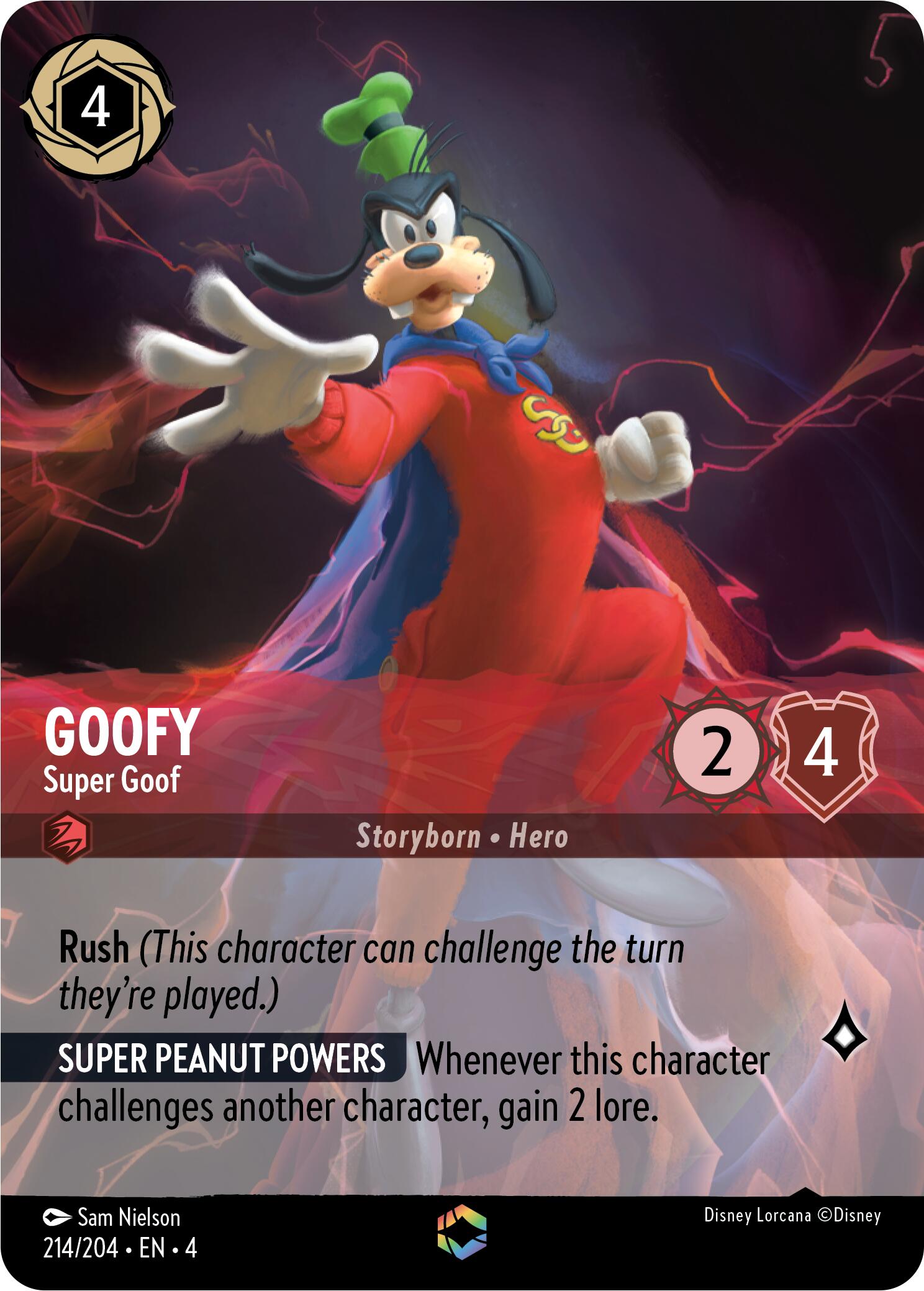 Goofy - Super Goof (Enchanted) (214/204) [Ursula's Return] | Yard's Games Ltd