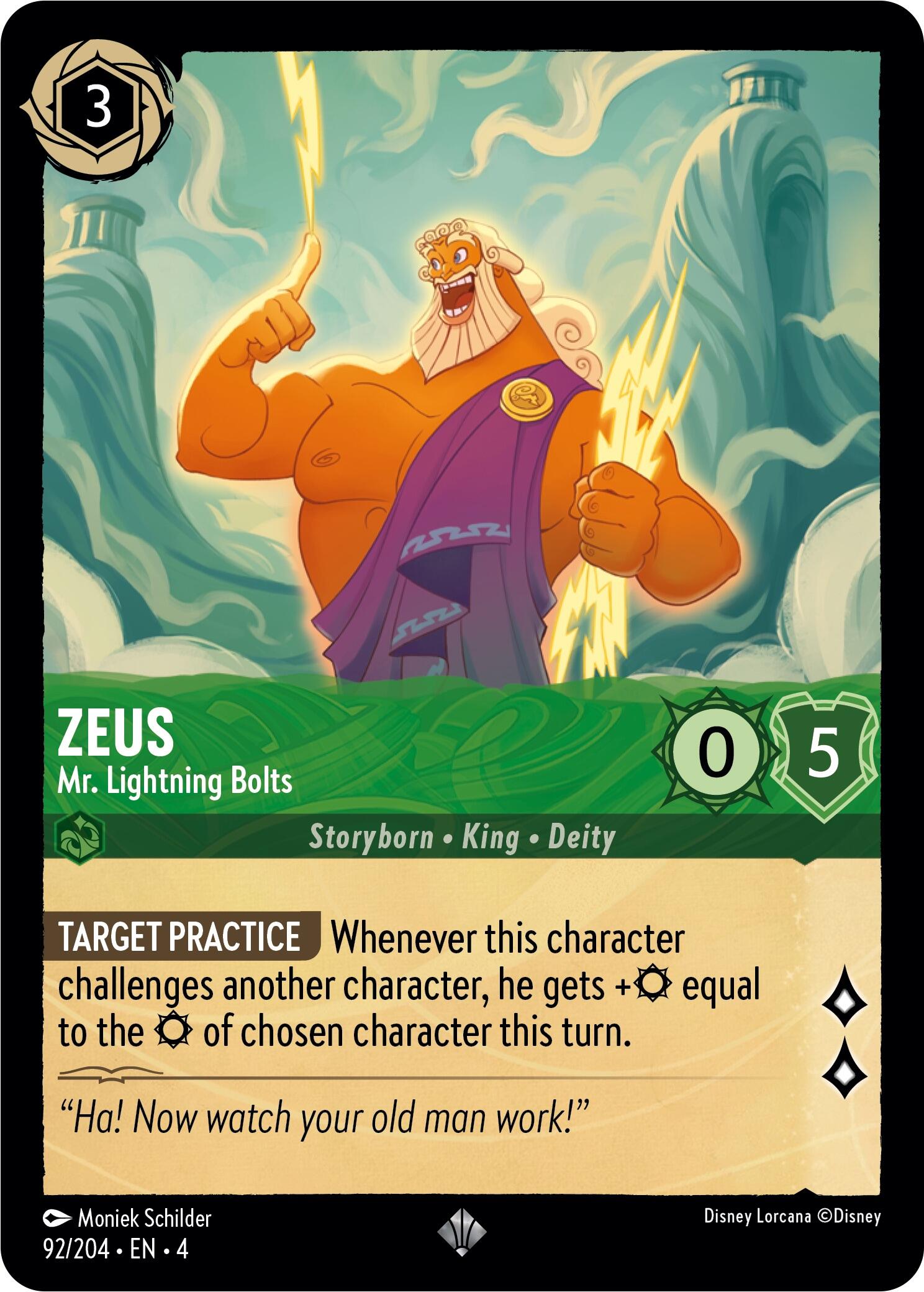 Zeus - Mr. Lightning Bolts (92/204) [Ursula's Return] | Yard's Games Ltd