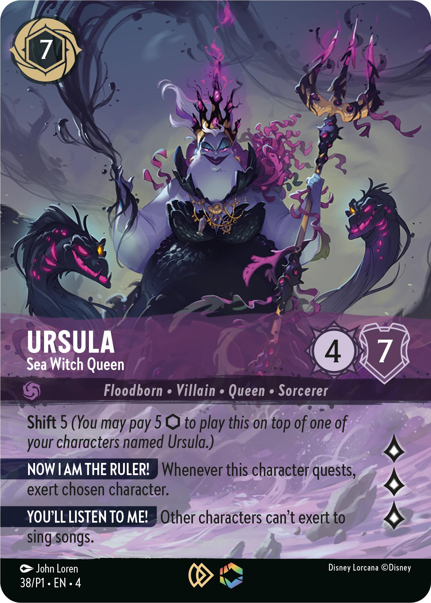 Ursula - Sea Witch Queen (Store Championship) (38) [Promo Cards] | Yard's Games Ltd