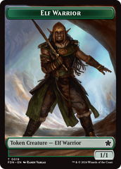 Elf Warrior // Rat (0030) Double-Sided Token [Foundations Tokens] | Yard's Games Ltd