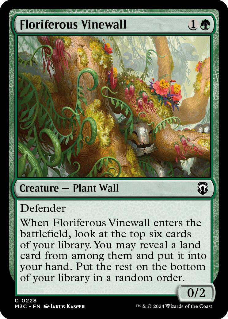 Floriferous Vinewall [Modern Horizons 3 Commander] | Yard's Games Ltd