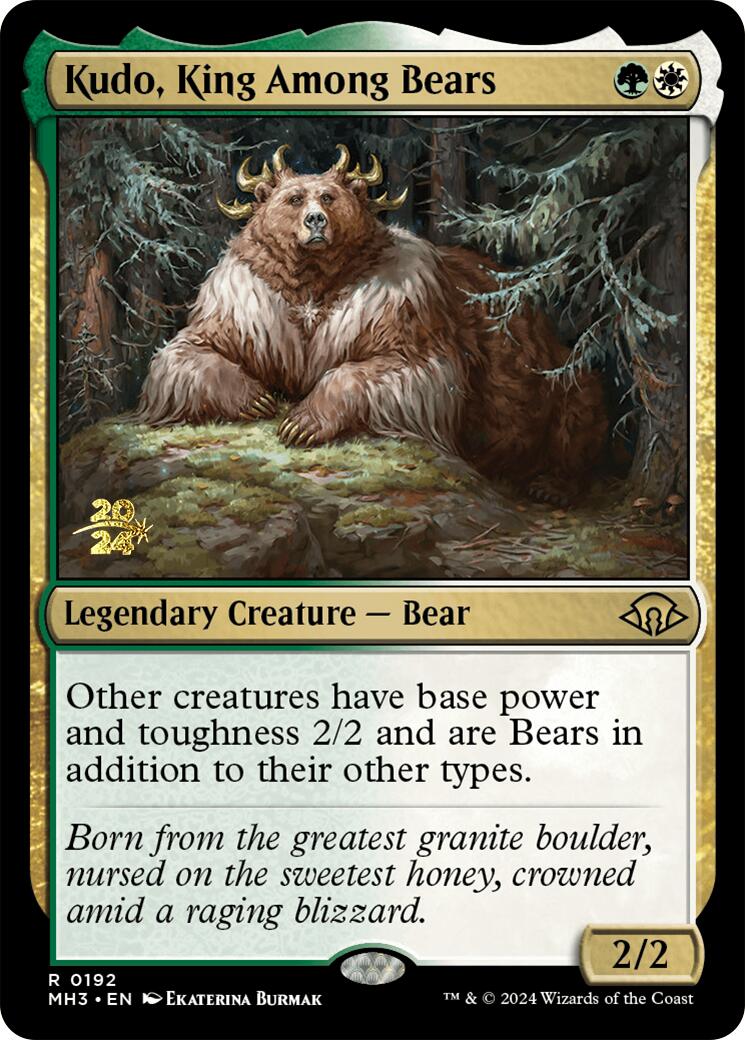 Kudo, King Among Bears [Modern Horizons 3 Prerelease Promos] | Yard's Games Ltd