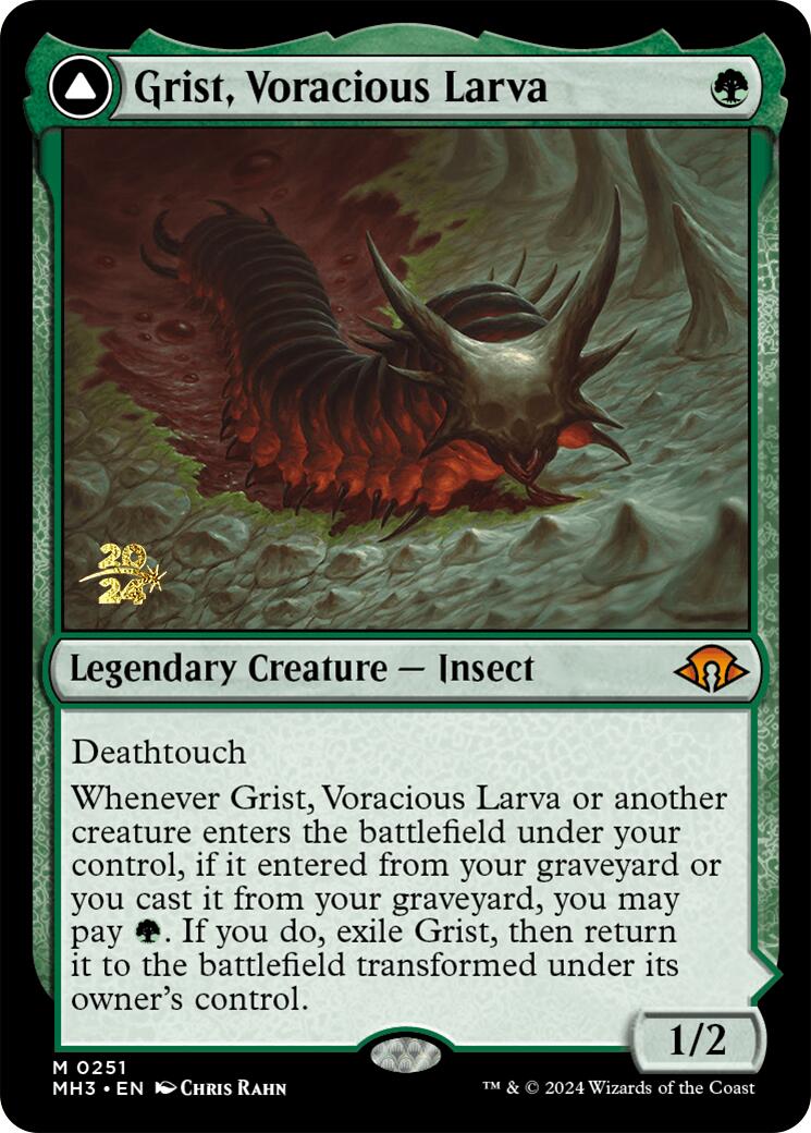 Grist, Voracious Larva [Modern Horizons 3 Prerelease Promos] | Yard's Games Ltd