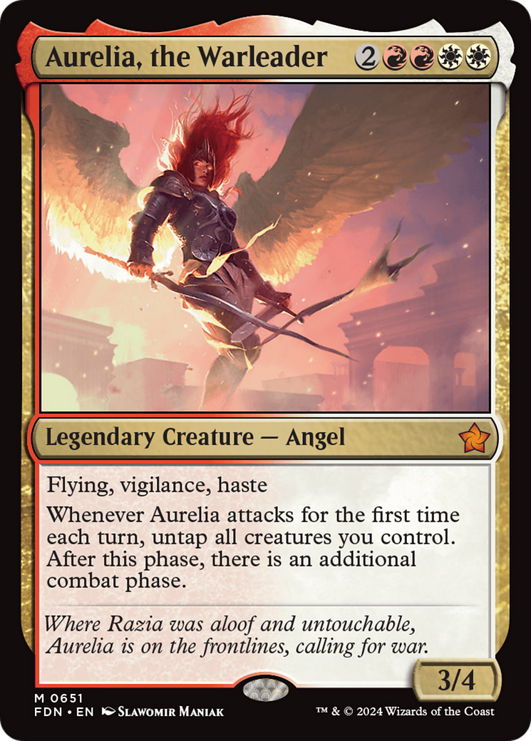 Aurelia, the Warleader [Foundations] | Yard's Games Ltd