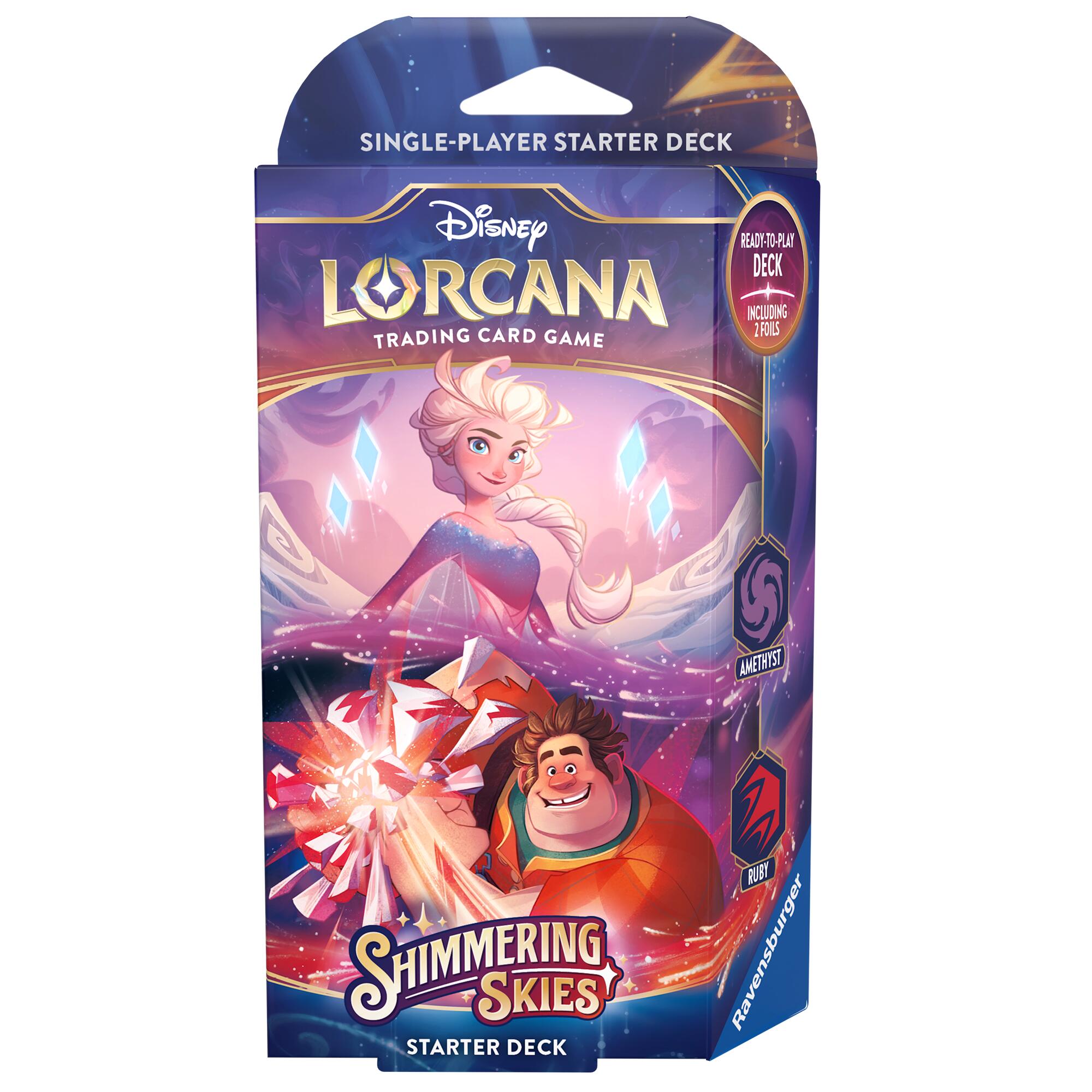 Disney Lorcana: Shimmering Skies - Starter Deck (Amethyst & Ruby) | Yard's Games Ltd