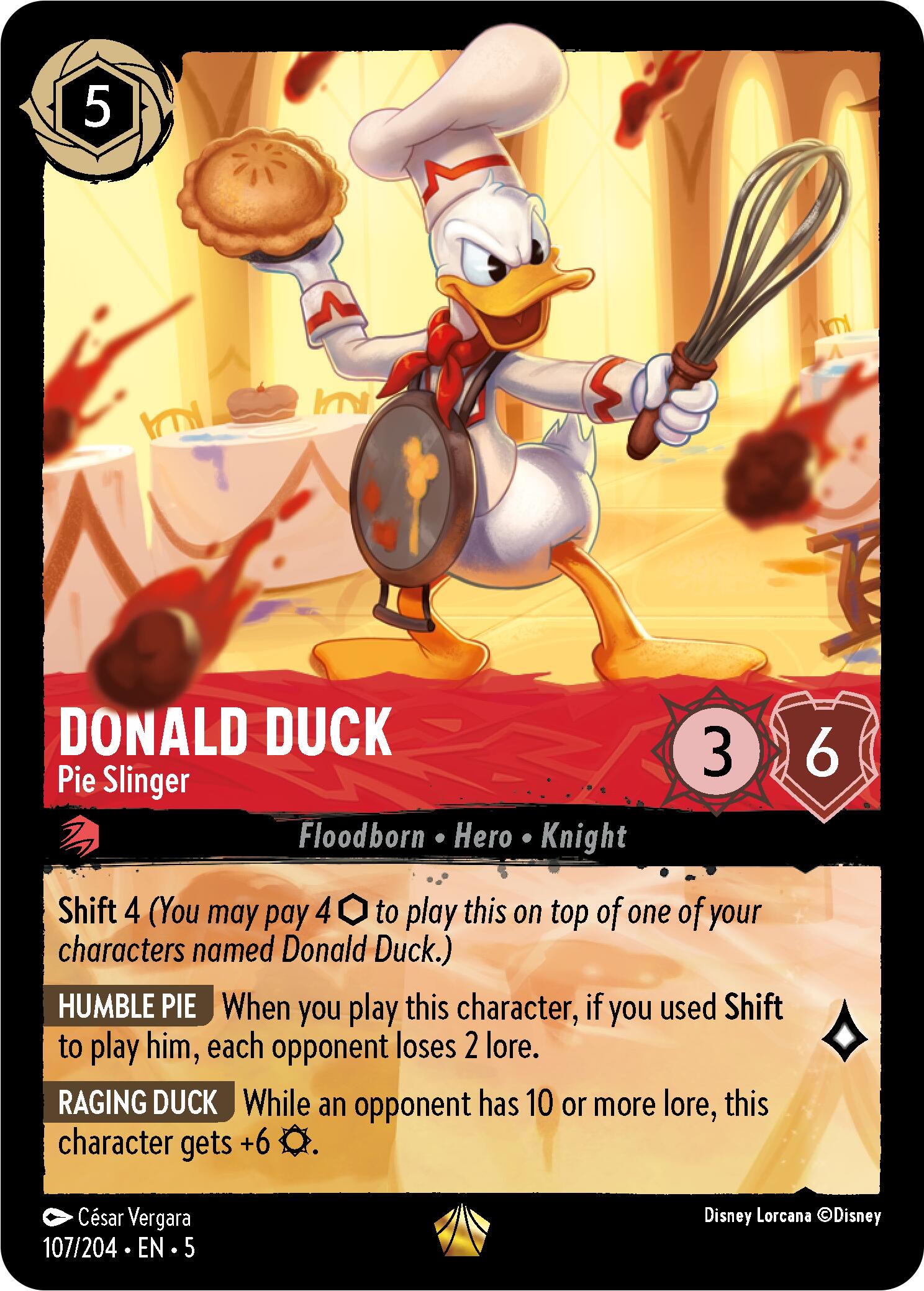 Donald Duck - Pie Slinger (107/204) [Shimmering Skies] | Yard's Games Ltd