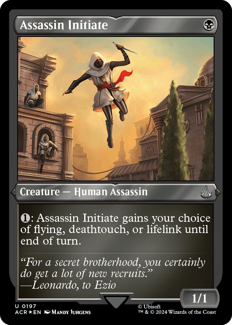 Assassin Initiate (Foil Etched) [Assassin's Creed] | Yard's Games Ltd