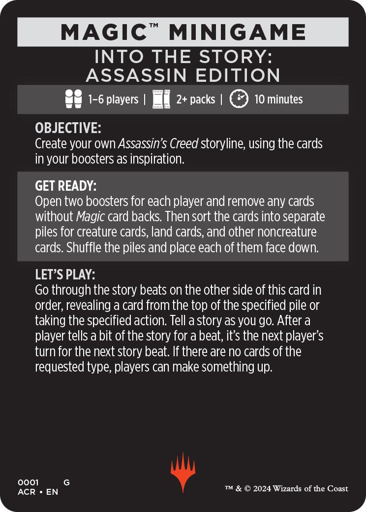 Into The Story: Assassin Edition (Magic Minigame) [Assassin's Creed Minigame] | Yard's Games Ltd