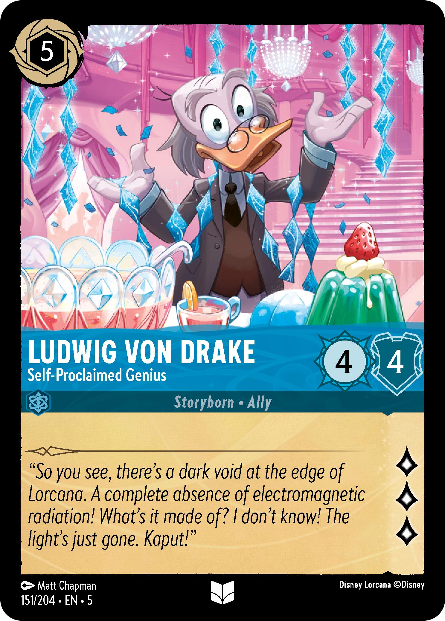 Ludwig Von Drake - Self-Proclaimed Genius (151/204) [Shimmering Skies] | Yard's Games Ltd