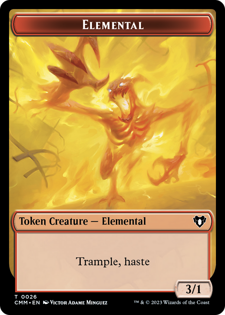 Elemental Token (26) [Commander Masters Tokens] | Yard's Games Ltd