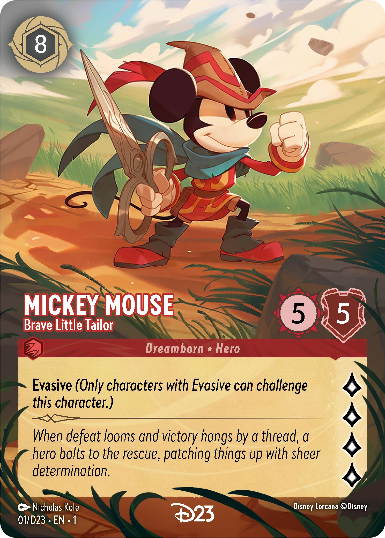 Mickey Mouse - Brave Little Tailor (Extended Art) (1) [D23 Promos] | Yard's Games Ltd