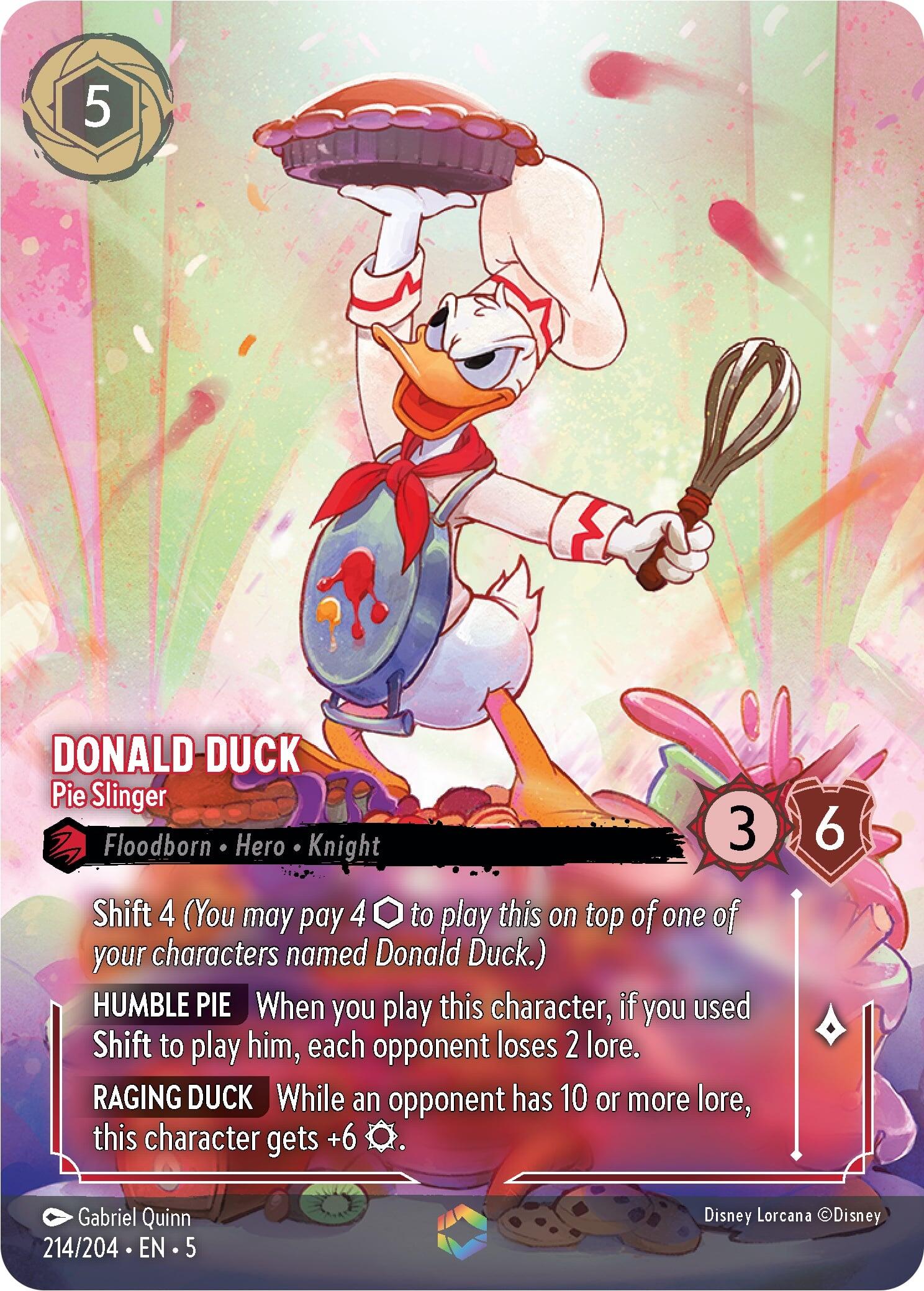 Donald Duck - Pie Slinger (Enchanted) (214/204) [Shimmering Skies] | Yard's Games Ltd