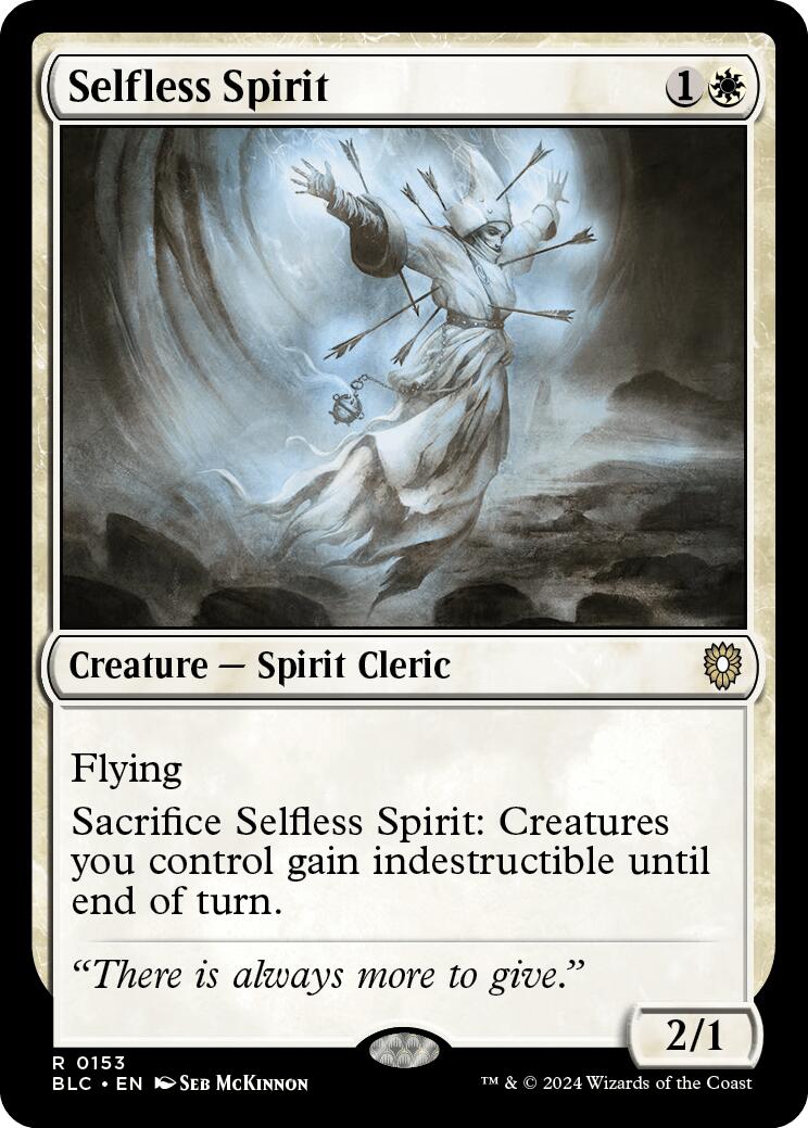 Selfless Spirit [Bloomburrow Commander] | Yard's Games Ltd