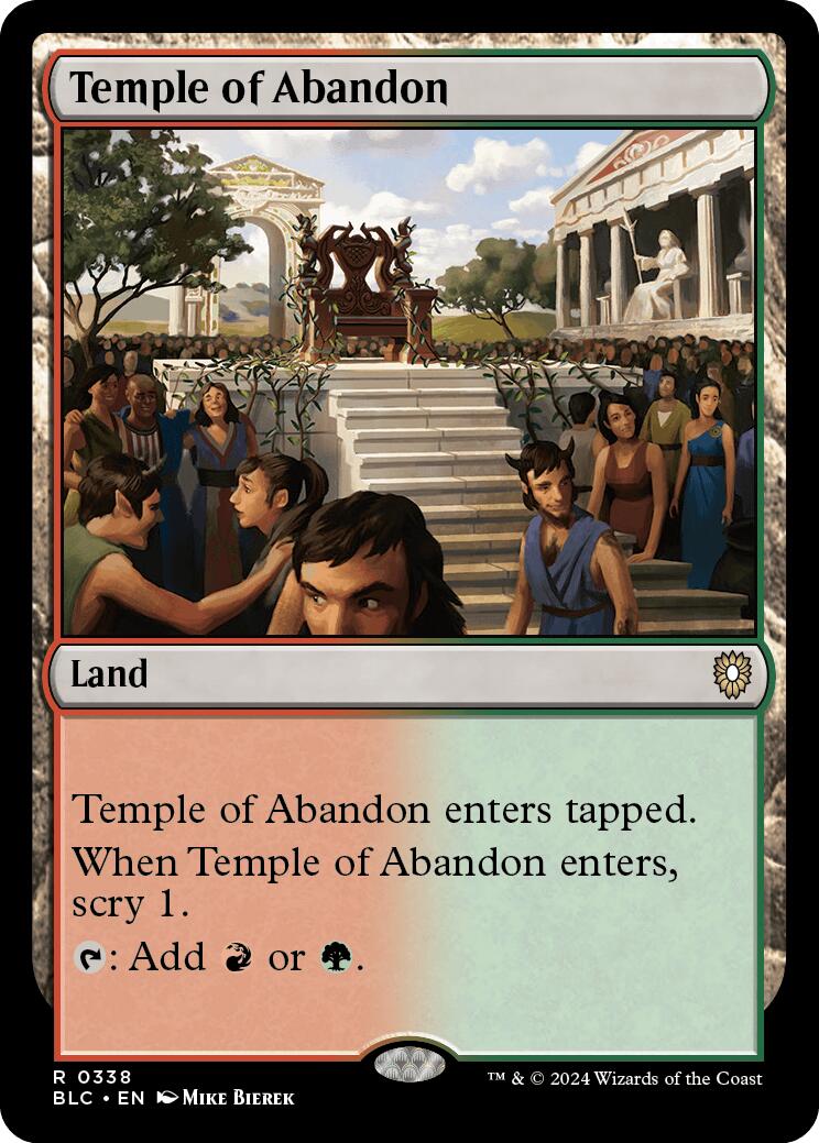 Temple of Abandon [Bloomburrow Commander] | Yard's Games Ltd