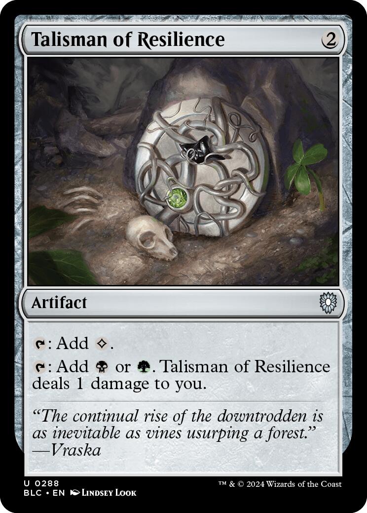 Talisman of Resilience [Bloomburrow Commander] | Yard's Games Ltd