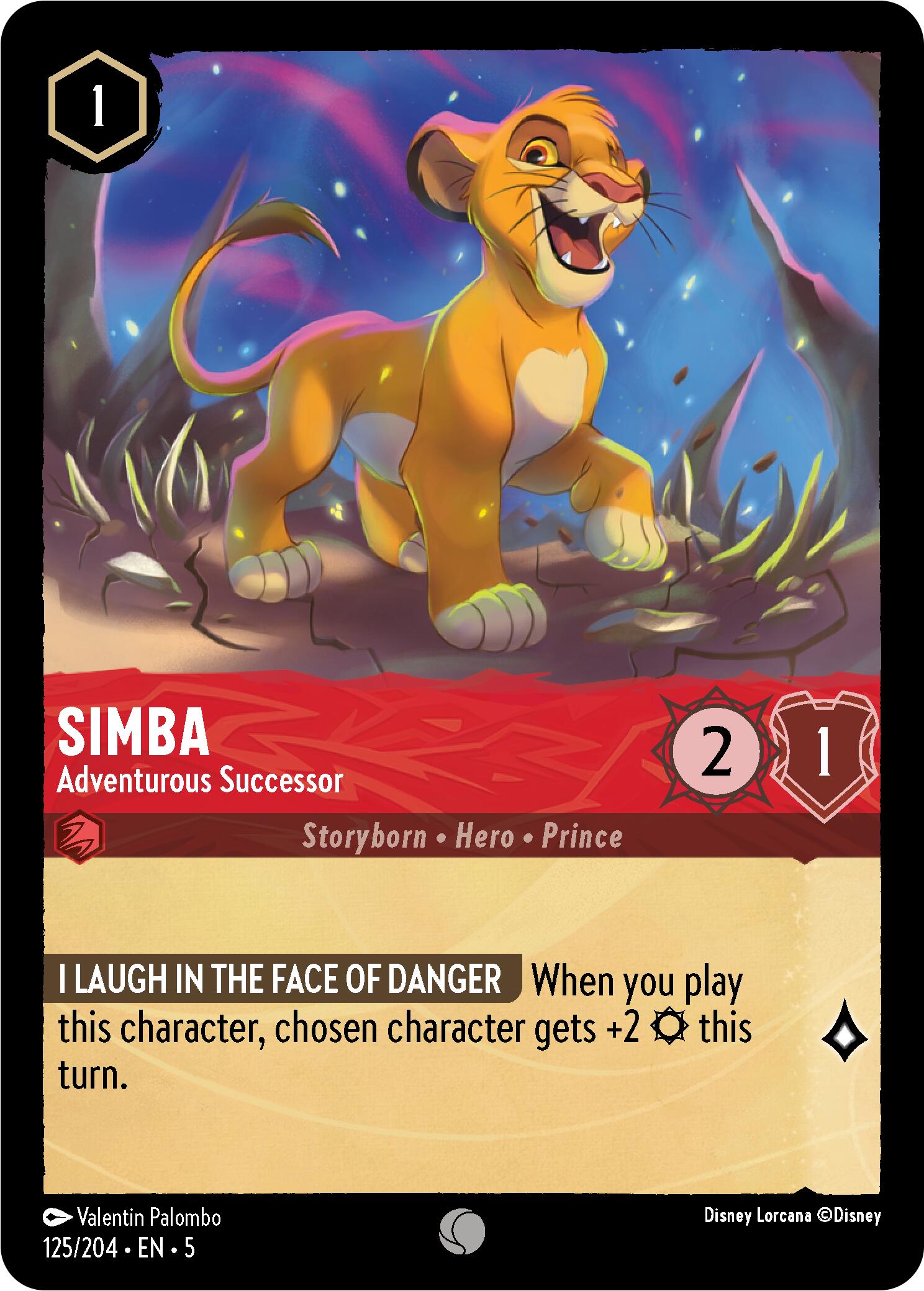 Simba - Adventurous Successor (125/204) [Shimmering Skies] | Yard's Games Ltd