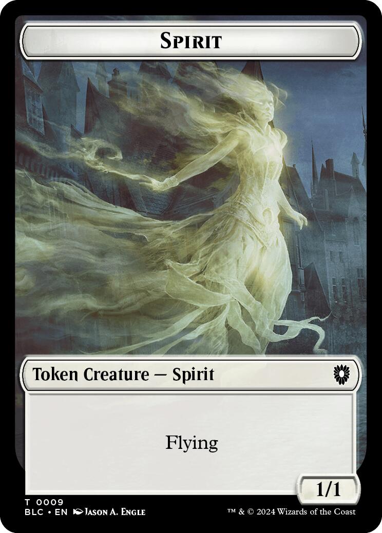 Spirit // Faerie Double-Sided Token [Bloomburrow Commander Tokens] | Yard's Games Ltd