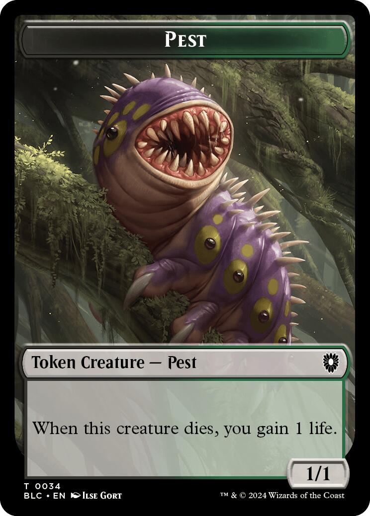 Pest // Shapeshifter Double-Sided Token [Bloomburrow Commander Tokens] | Yard's Games Ltd