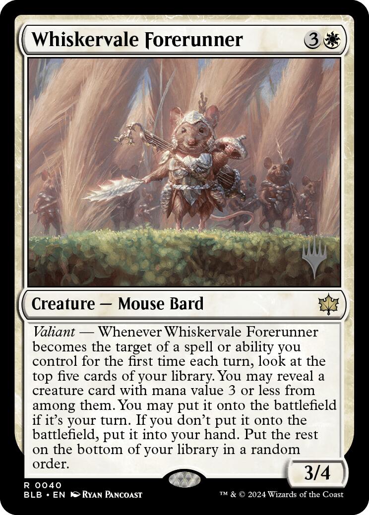 Whiskervale Forerunner (Promo Pack) [Bloomburrow Promos] | Yard's Games Ltd