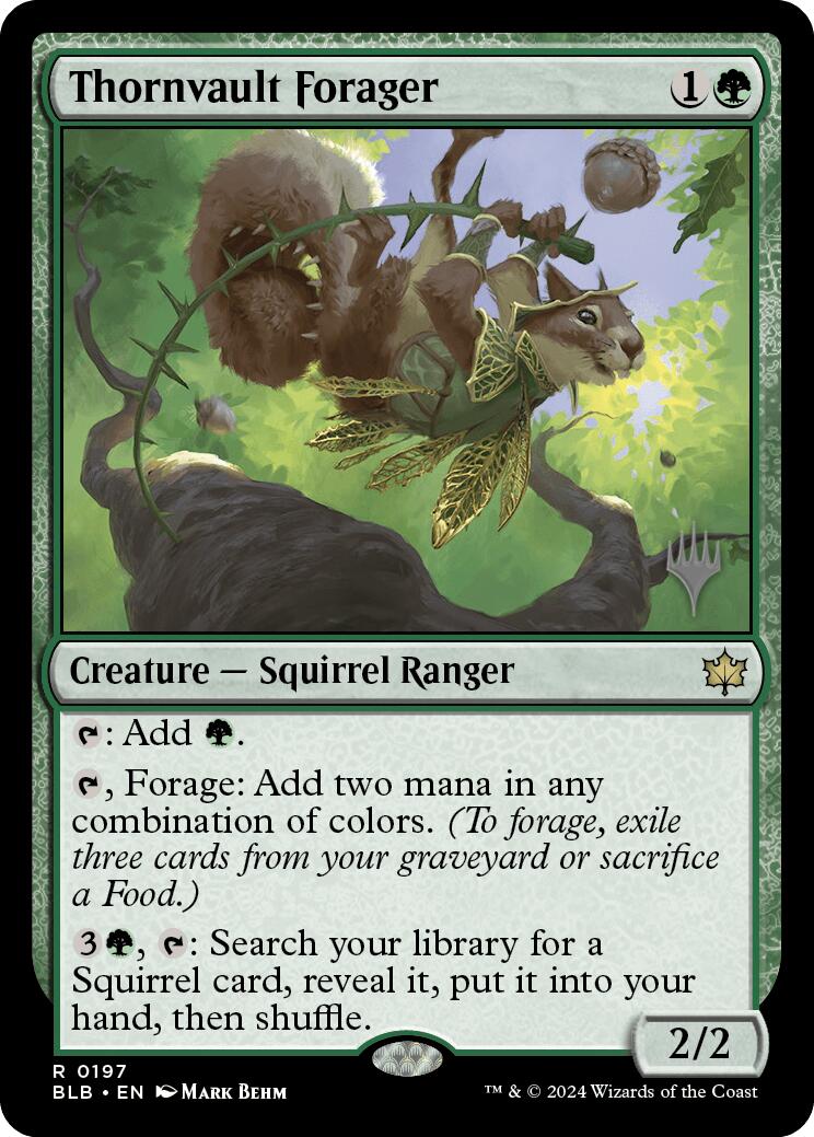 Thornvault Forager (Promo Pack) [Bloomburrow Promos] | Yard's Games Ltd