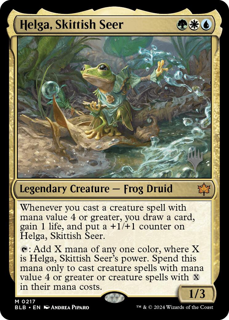 Helga, Skittish Seer (Promo Pack) [Bloomburrow Promos] | Yard's Games Ltd