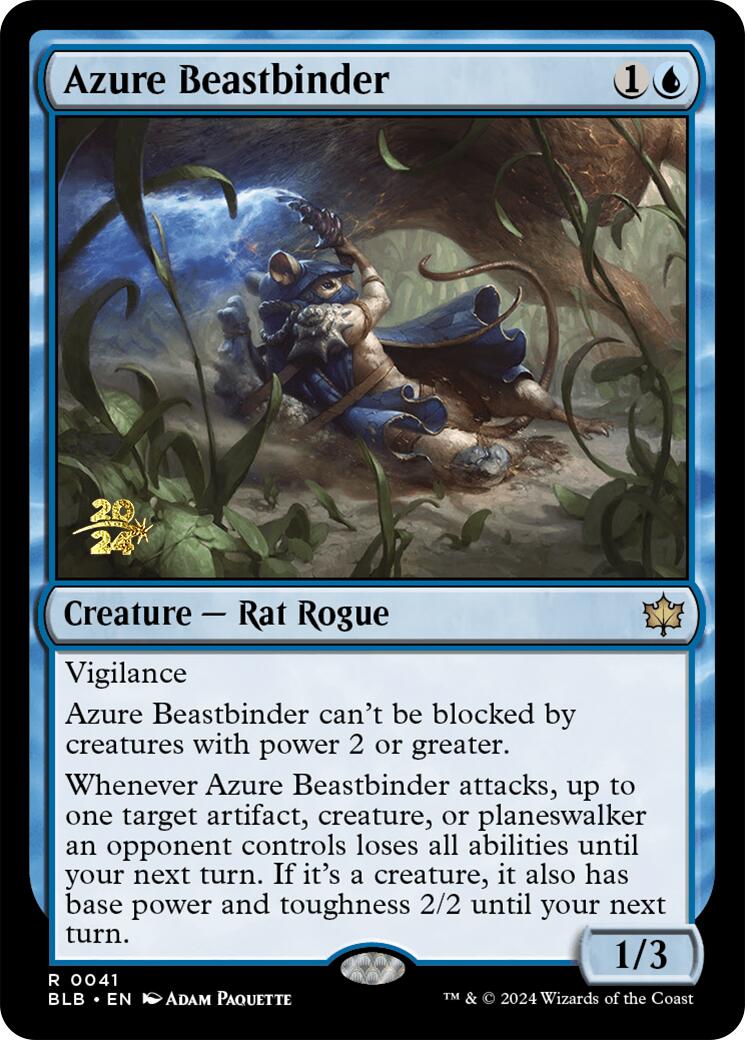 Azure Beastbinder [Bloomburrow Prerelease Promos] | Yard's Games Ltd