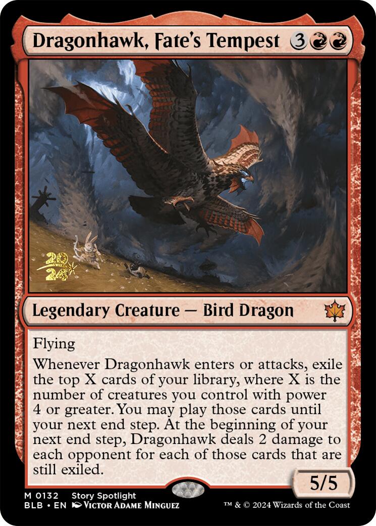 Dragonhawk, Fate's Tempest [Bloomburrow Prerelease Promos] | Yard's Games Ltd