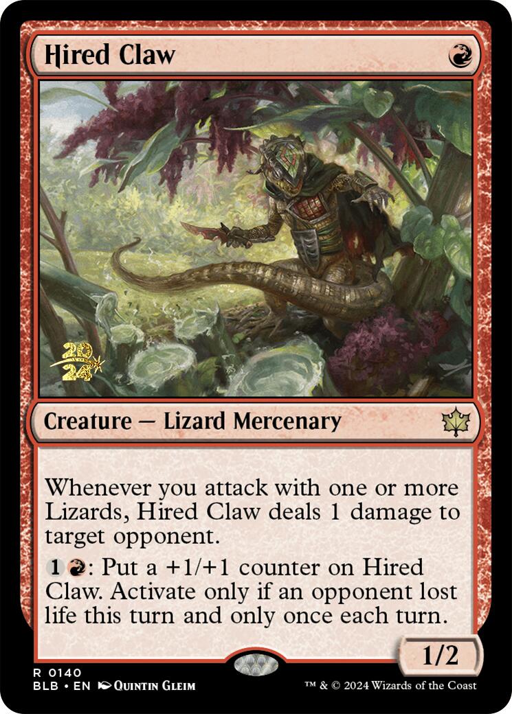 Hired Claw [Bloomburrow Prerelease Promos] | Yard's Games Ltd