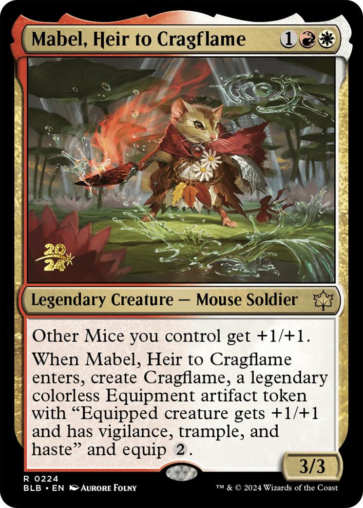 Mabel, Heir to Cragflame [Bloomburrow Prerelease Promos] | Yard's Games Ltd