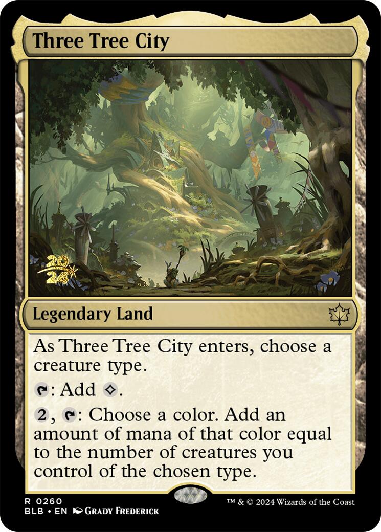 Three Tree City [Bloomburrow Prerelease Promos] | Yard's Games Ltd