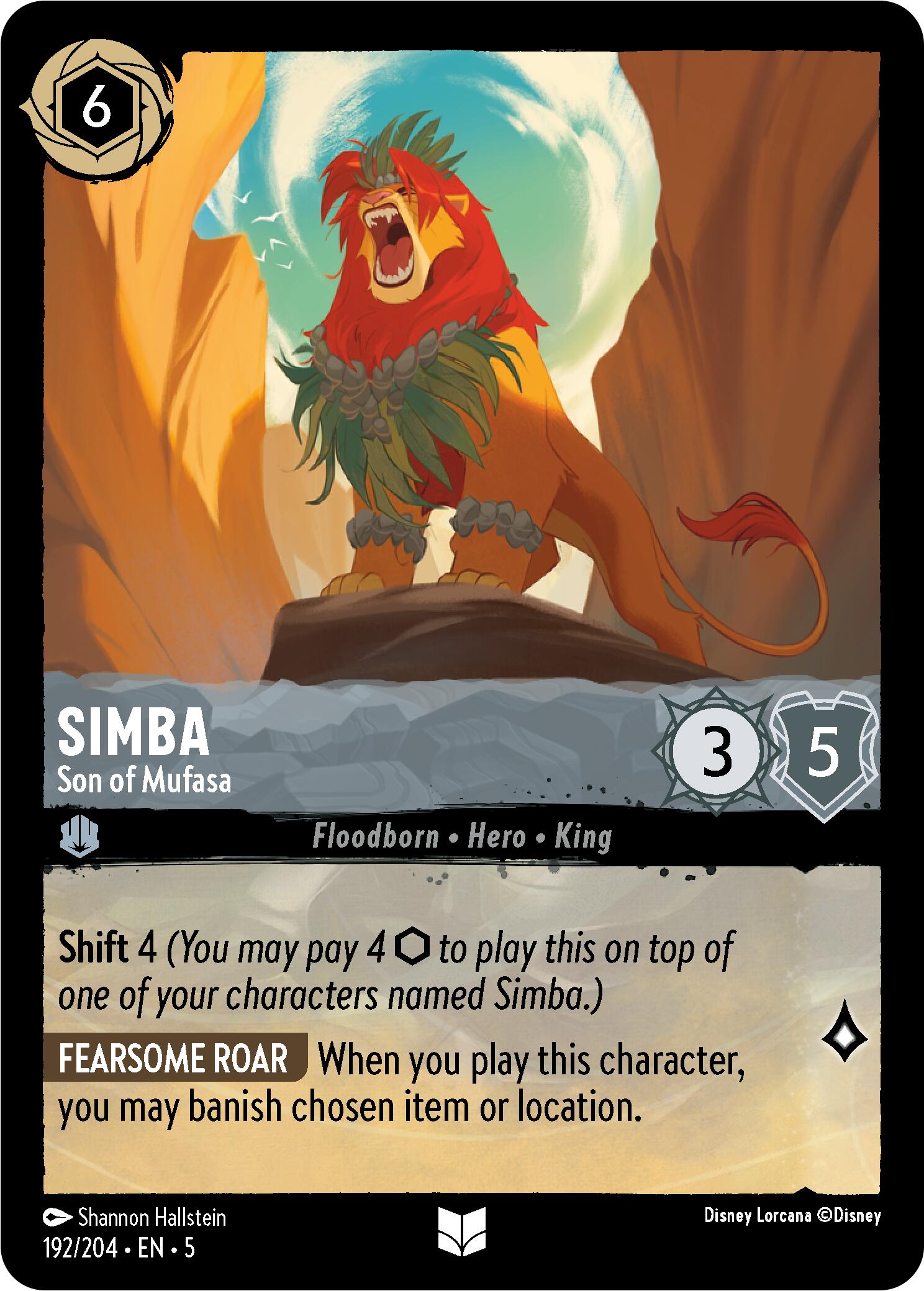 Simba - Son of Mufasa (192/204) [Shimmering Skies] | Yard's Games Ltd