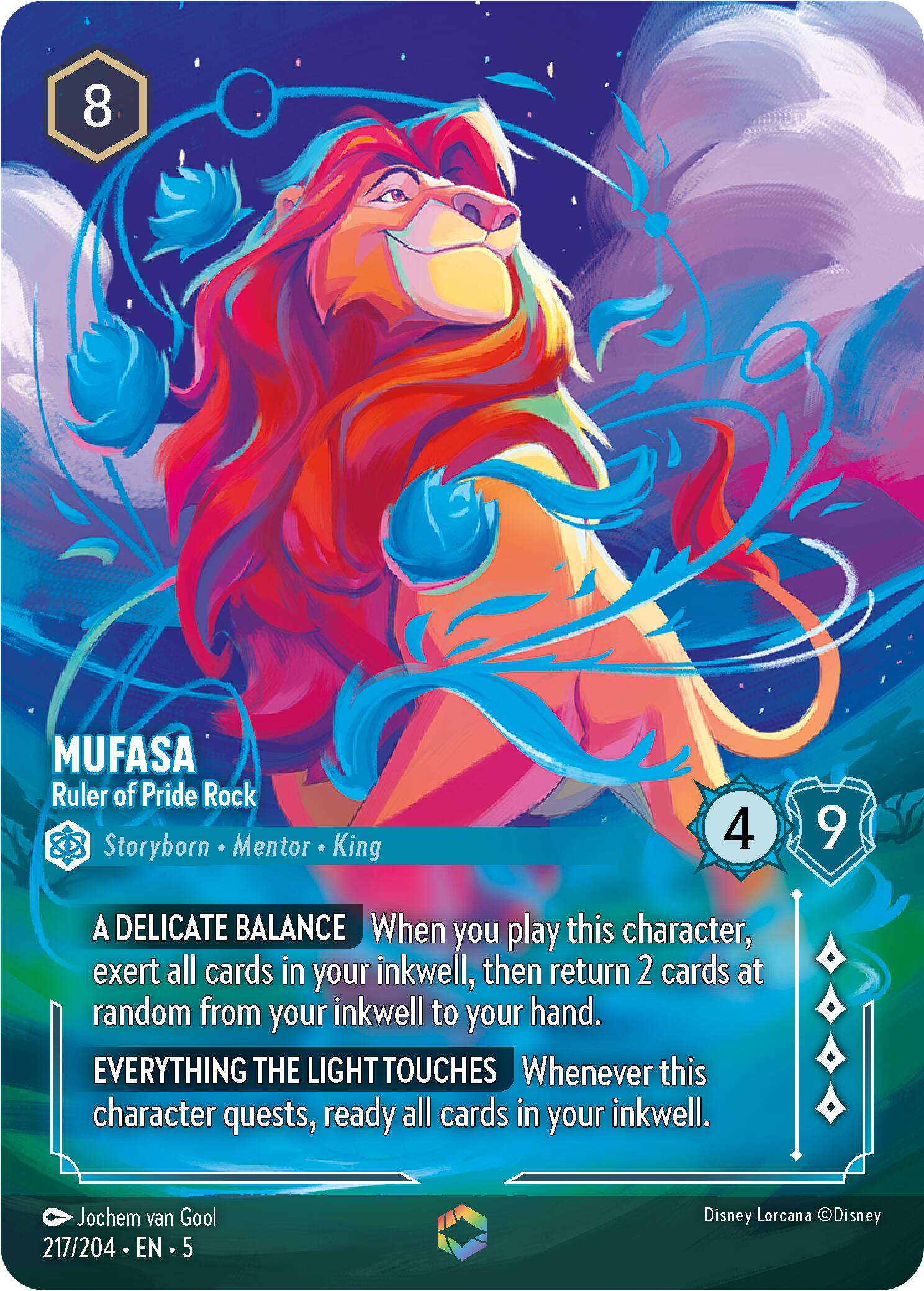 Mufasa - Ruler of Pride Rock (Enchanted) (217/204) [Shimmering Skies] | Yard's Games Ltd